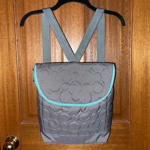 🌺 THIRTY-ONE VARY YOU QUILTED TEAL/GREY CROSSBODY/BACKPACK BAG. 🌺